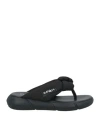 Elena Iachi Woman Thong Sandal Black Size 8 Textile Fibers In Black