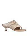 Elena Iachi Toe Strap Sandals In Gold