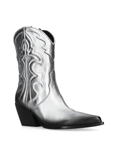Elena Iachi Women's Texan Ankle Boot In Gin Silver In Multi