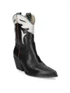Elena Iachi Women's Texan Ankle Boot In Nero/bianco In Multi