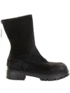 Elena Iachi Ebony Suede Ankle Boot With Zip In Multi