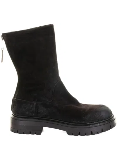 ELENA IACHI ZIP SUEDE ANKLE BOOTS