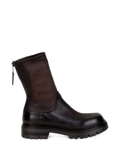 Elena Iachi Zip-fastening Lug-sole Boots In Brown