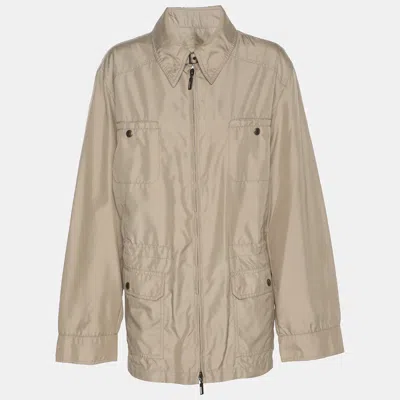 Elena Miro' Beige Nylon Jacket In Neutral