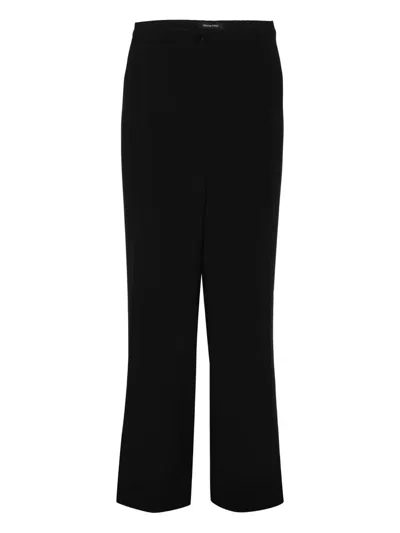 Pre-owned Elena Miro' Button-fastening Wide-leg Trousers In Black
