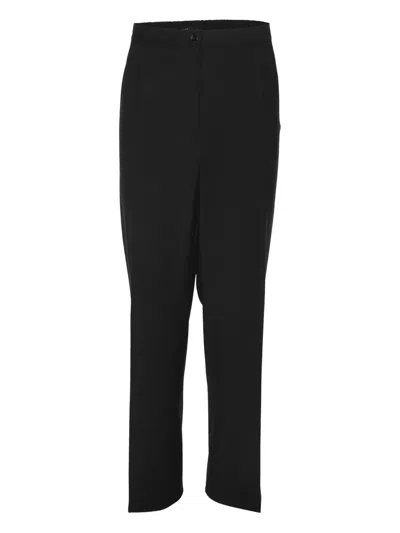 Pre-owned Elena Miro' Elastic-waistband Trousers In Black