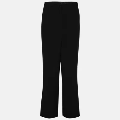 Elena Miro' Black Crepe Wide Leg Trousers