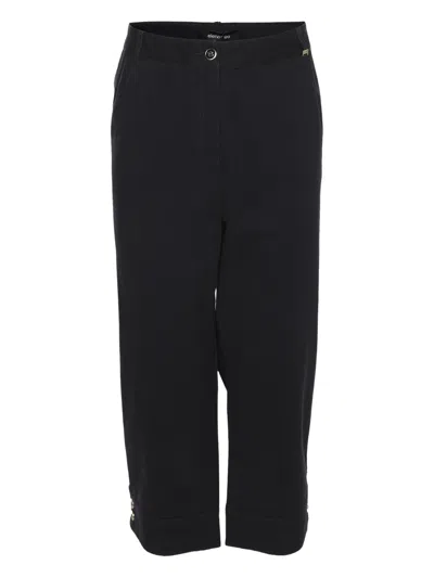 Pre-owned Elena Miro' Tailored Cotton Trousers In Blue