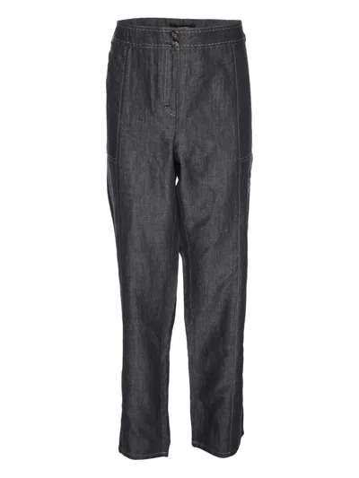 Pre-owned Elena Miro' Buttoned Jeans In Blue