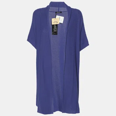 Elena Miro' Blue Knit Cardigan