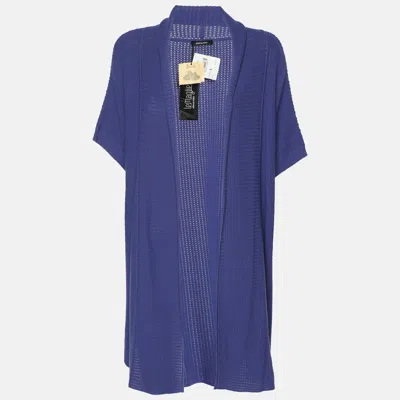 Elena Miro' Blue Knit Cardigan
