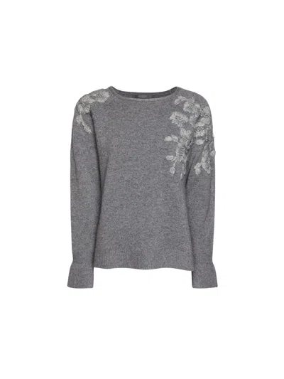 Elena Miro' Elena Miro Boat-neck Sweater In Gray