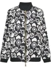 Elena Miro' Monogram-pattern Reversible Jacket In Black