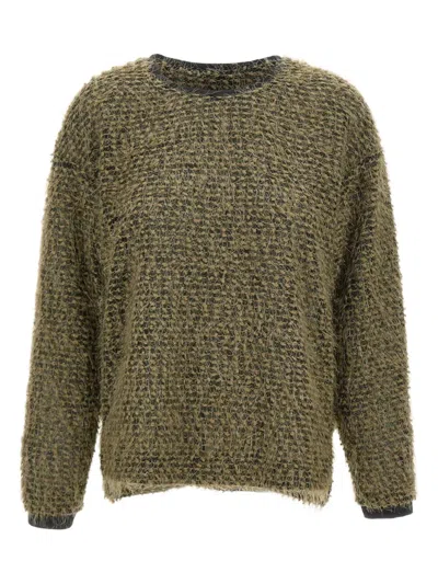 Elena Miro' Bouclé Thread Sweater In Brown