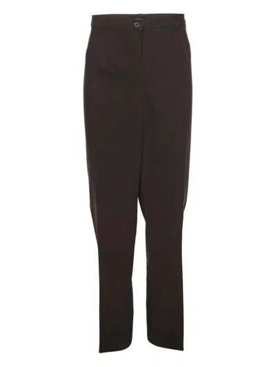 Pre-owned Elena Miro' Grey Trousers In Brown