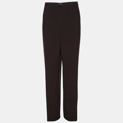 Pre-owned Elena Miro' Brown Crepe Pants Xxl
