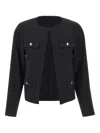Elena Miro' Button-details Jacket In Black