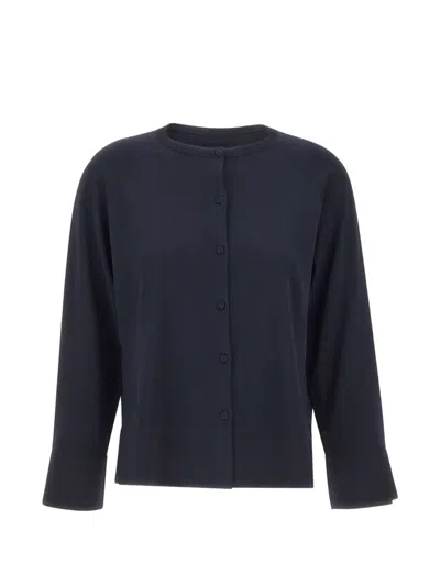 Elena Miro' Buttoned Cardigan In Blue