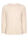Elena Miro' Cable-knit Sweater In Neutral