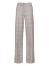 Elena Miro' Check-pattern Trousers In Neutral
