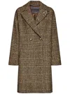 Elena Miro' Coat Clothing In Brown