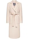 Elena Miro' Coat Clothing In Neutral
