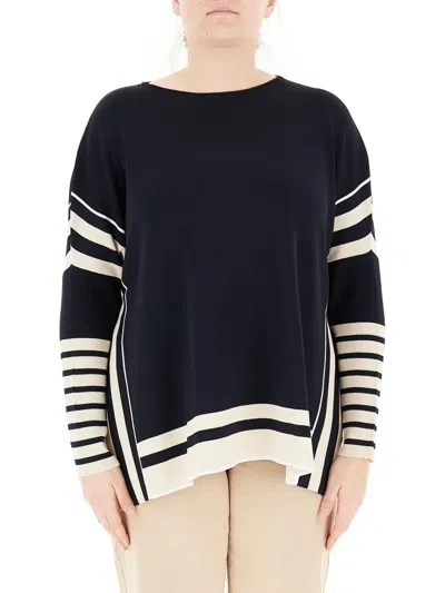 Elena Miro' Colour-block Jumper In Black