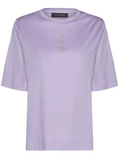 Elena Miro' Crew Neck T-shirt In Purple