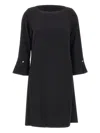 Elena Miro' Cuff-detail Midi Dress In Black