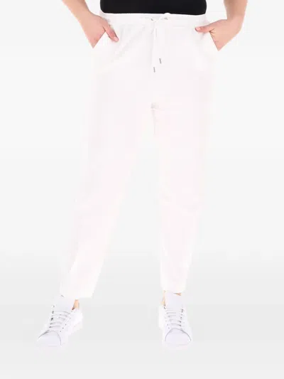 Elena Miro' Drawstring-waist Track Pants In White