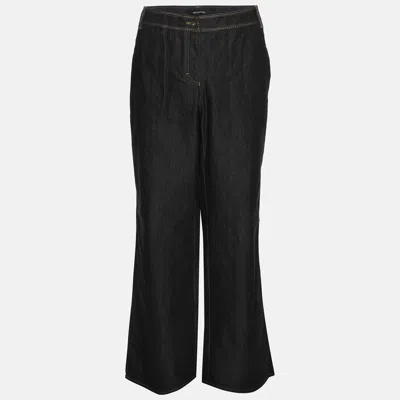 Pre-owned Elena Miro' Elena Mira Dark Grey Denim Stretch Jeans Xl In Gray