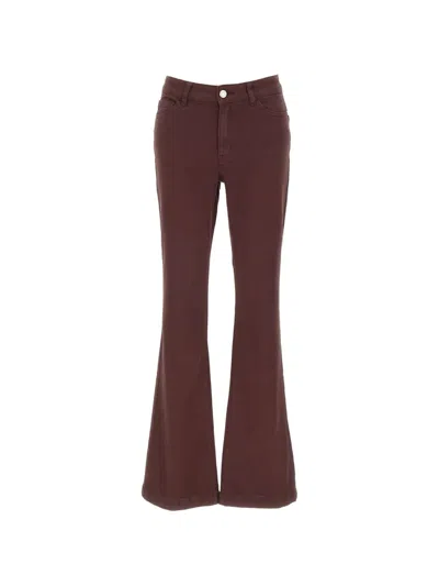 Elena Miro' Flare-leg Five-pocket Jeans In Animal Print