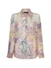 Elena Miro' Floral Patchwork Shirt In Multi