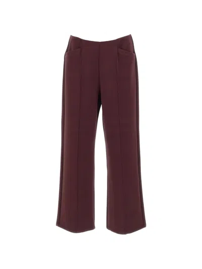 Elena Miro' Front-seam Palazzo Pants In Brown