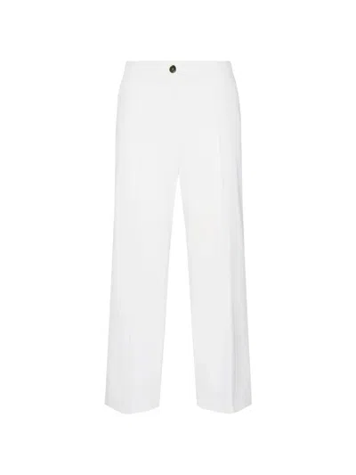 Elena Miro' 개버딘 팬츠 In White