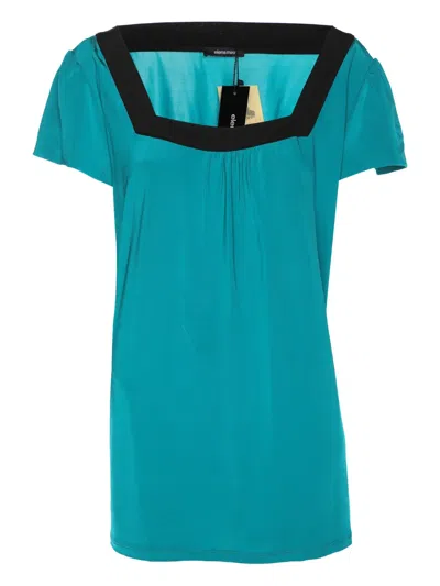 Pre-owned Elena Miro' Square-neck Top In Green