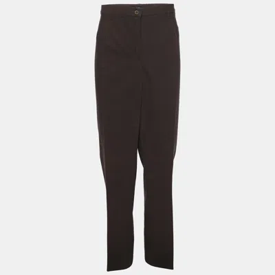 Pre-owned Elena Miro' Grey Cotton Pants Xxl In Gray