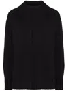 Elena Miro' High Neck Knitwear In Black