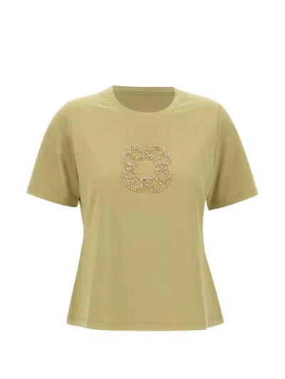 Elena Miro' Jewel Monogram T-shirt In Green