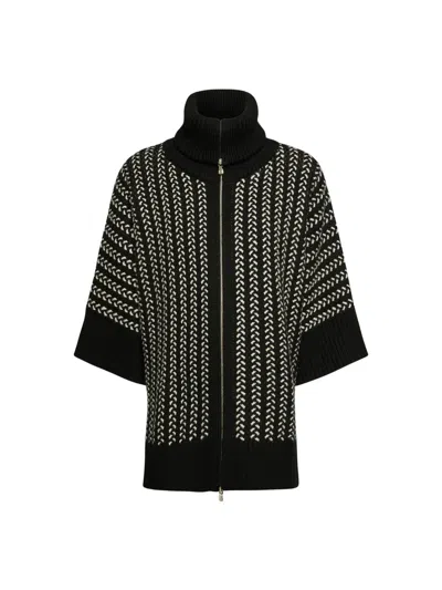 Elena Miro' Kimono Cape In Black