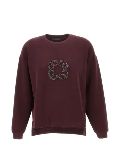 Elena Miro' Long-sleeves Sweatshirt In Burgundy