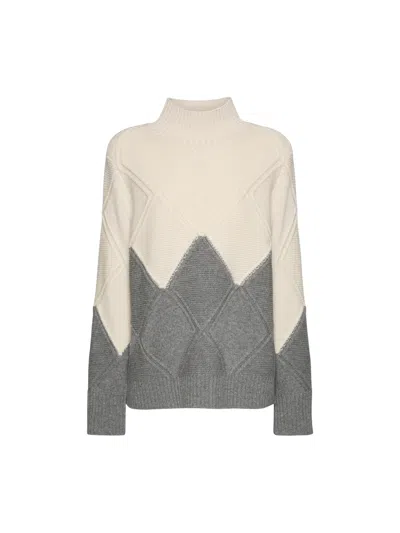 Elena Miro' Elena Miro Mock-neck Sweater In Animal Print