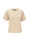 Elena Miro' Monogram-embossed T-shirt In Neutral