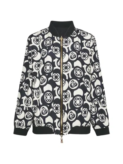 ELENA MIRO' MONOGRAM-PATTERN REVERSIBLE JACKET