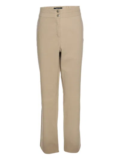 Pre-owned Elena Miro' Button-fastening Trousers In Neutral