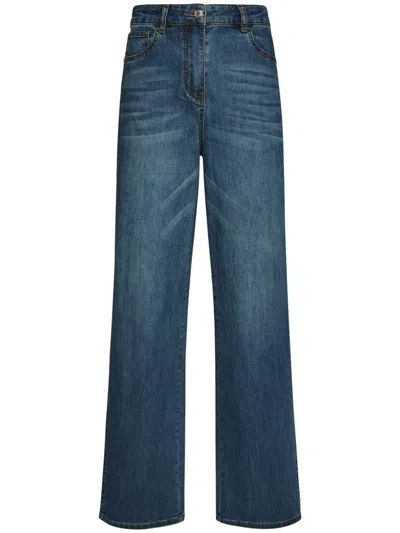 Elena Miro' Pants Clothing In Blue