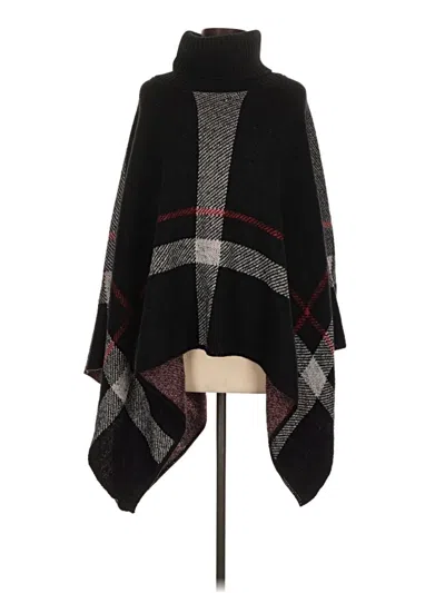 Pre-owned Elena Miro' Poncho In Black