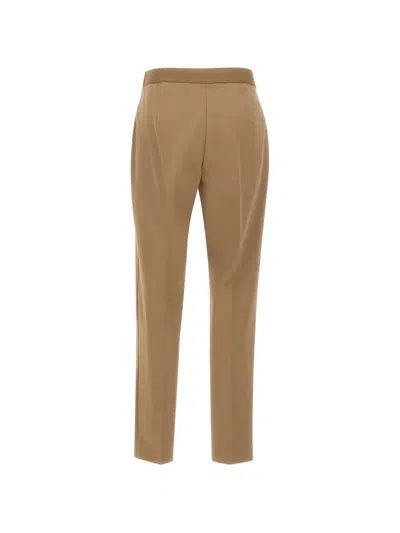 Elena Miro' Pressed-crease Trousers In Neutral