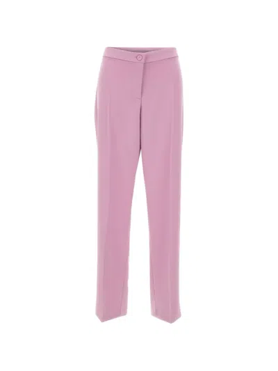 Elena Miro' Pressed-crease Tailored Trousers In Pink