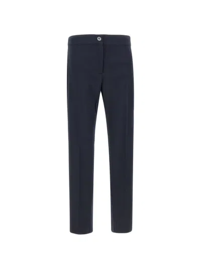 Elena Miro' Pressed-crease Trousers In Blue